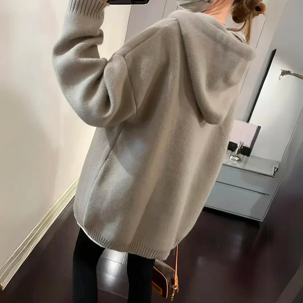 GR | langer Smiley Pullover für Frauen