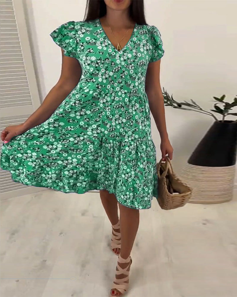 GR | Fresh summer dress with floral pattern