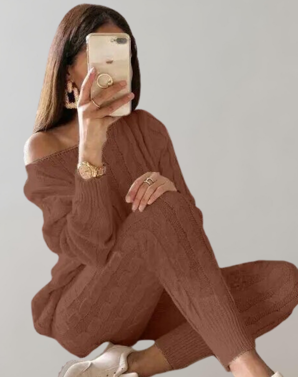 GR - Knitted Shoulder and Trousers Set