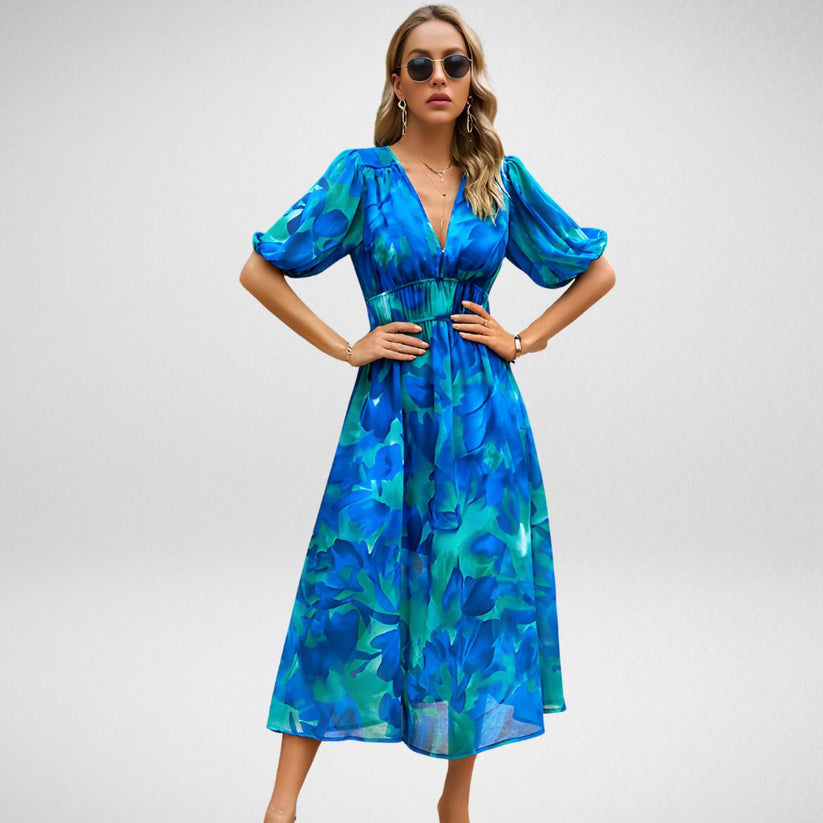 GR | Midi Kleid Mit Dreiviertelärmeln
