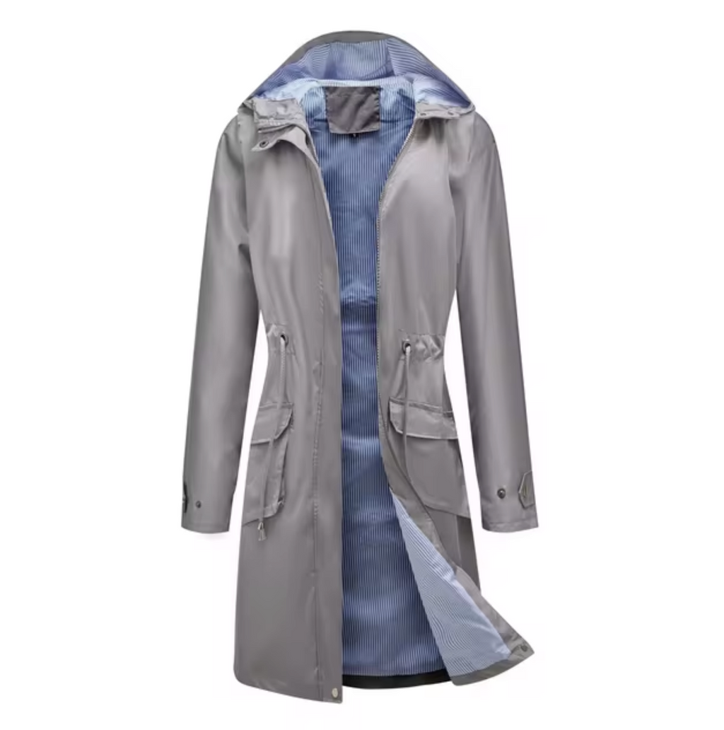 GR | Long waterproof hooded jacket for women