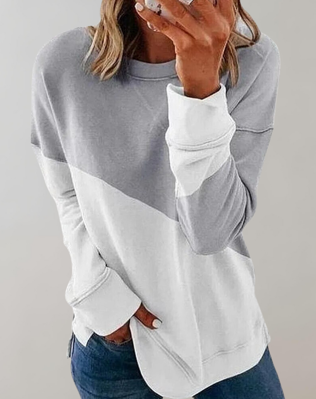 GR - O-neck sweatshirt for women