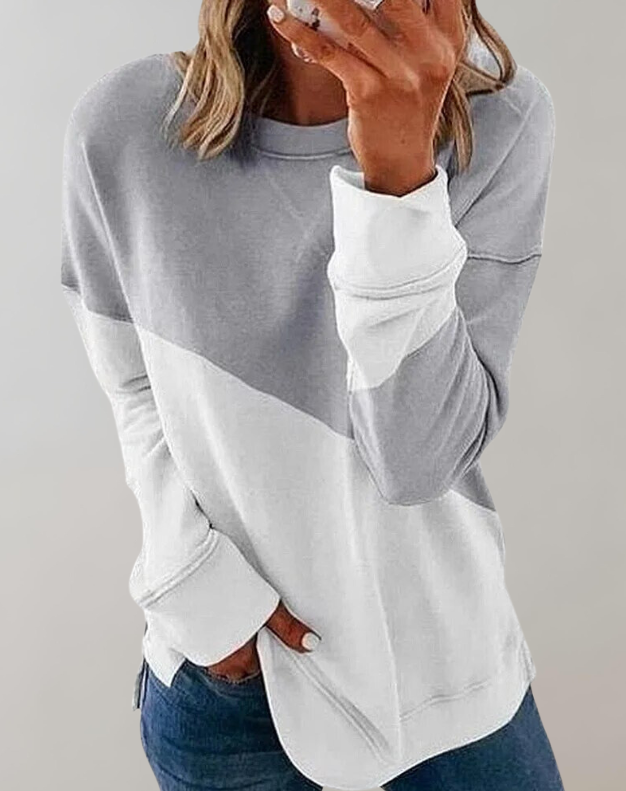 GR - O-neck sweatshirt for women