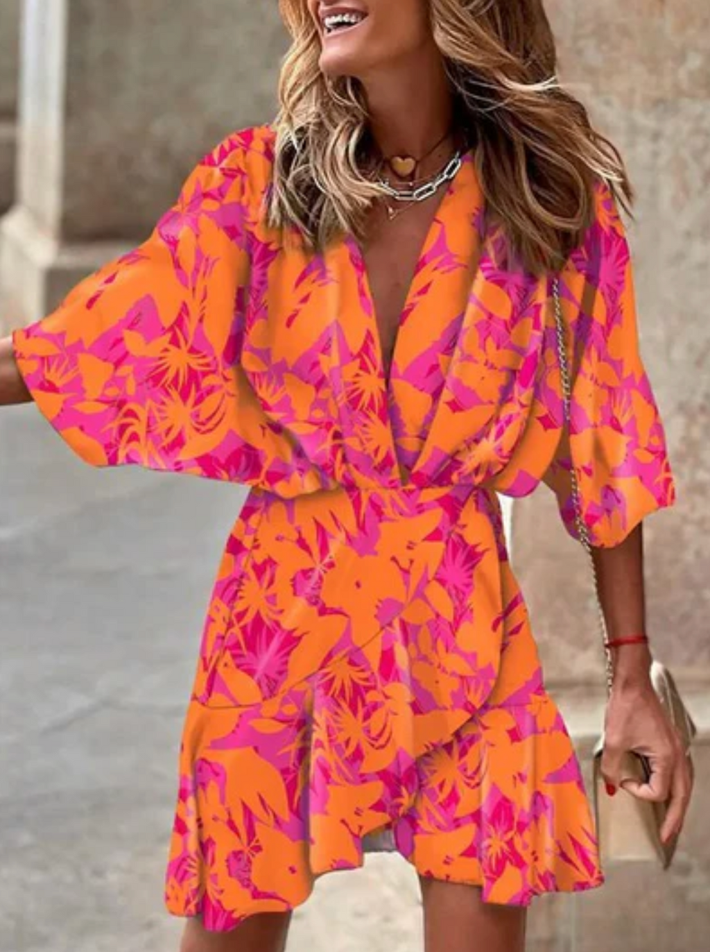 GR | Wunderschönes Boho-Wickelkleid