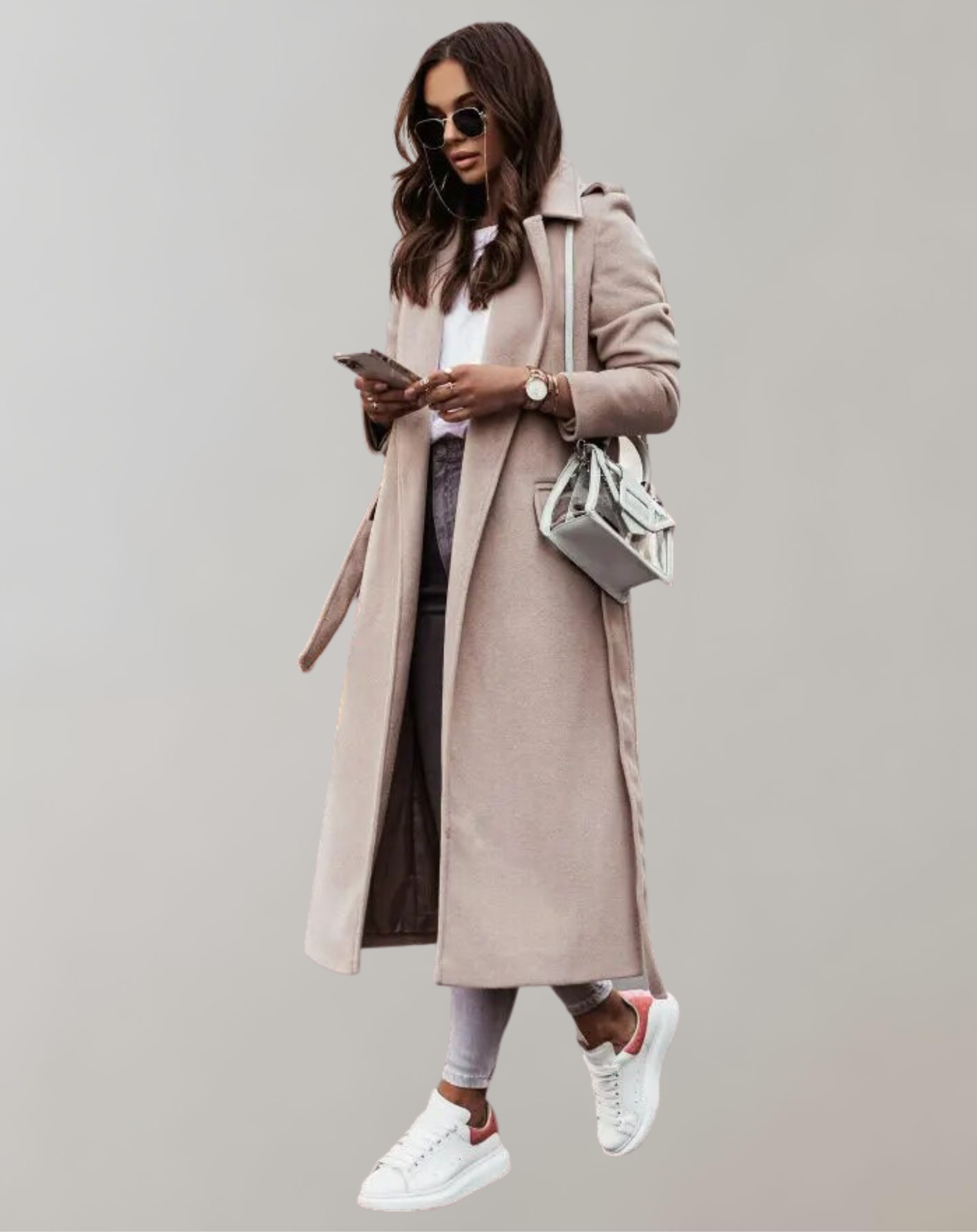 GR | Simple long-sleeved wool coat