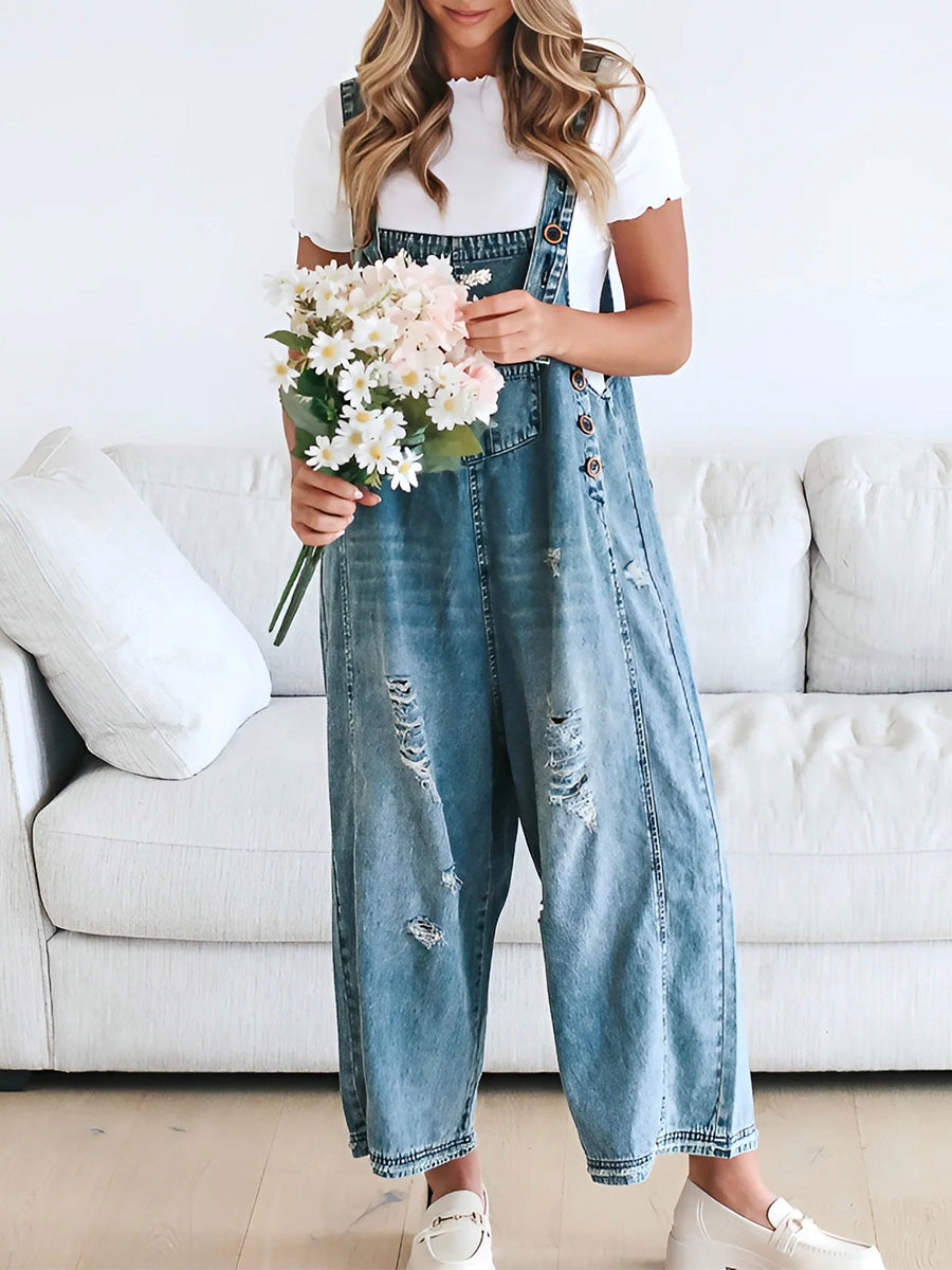 GR | Denim Jumpsuit Women Baggy Jeans Overall