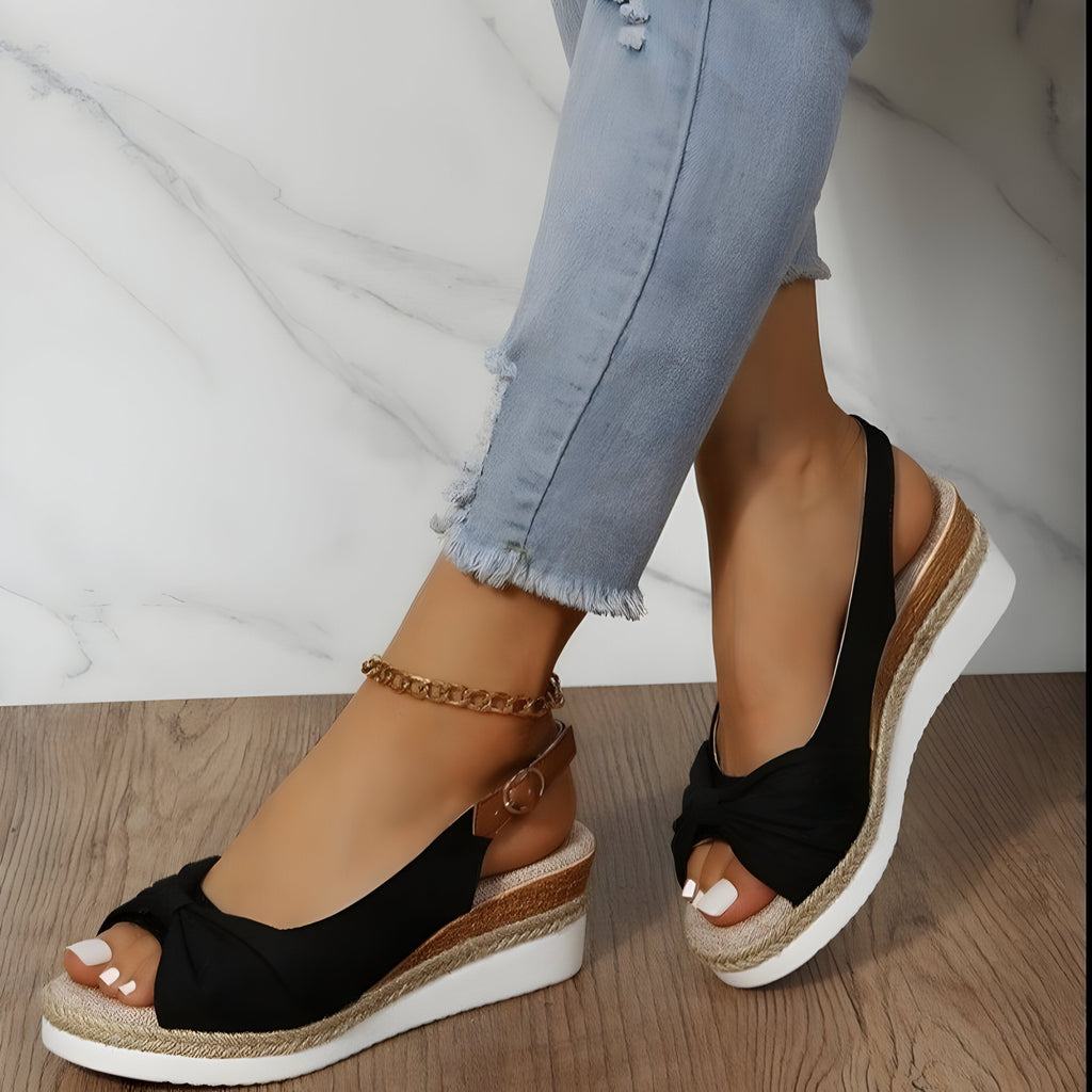 GR | Orthopedic Wedge Sandals with Peep Toe