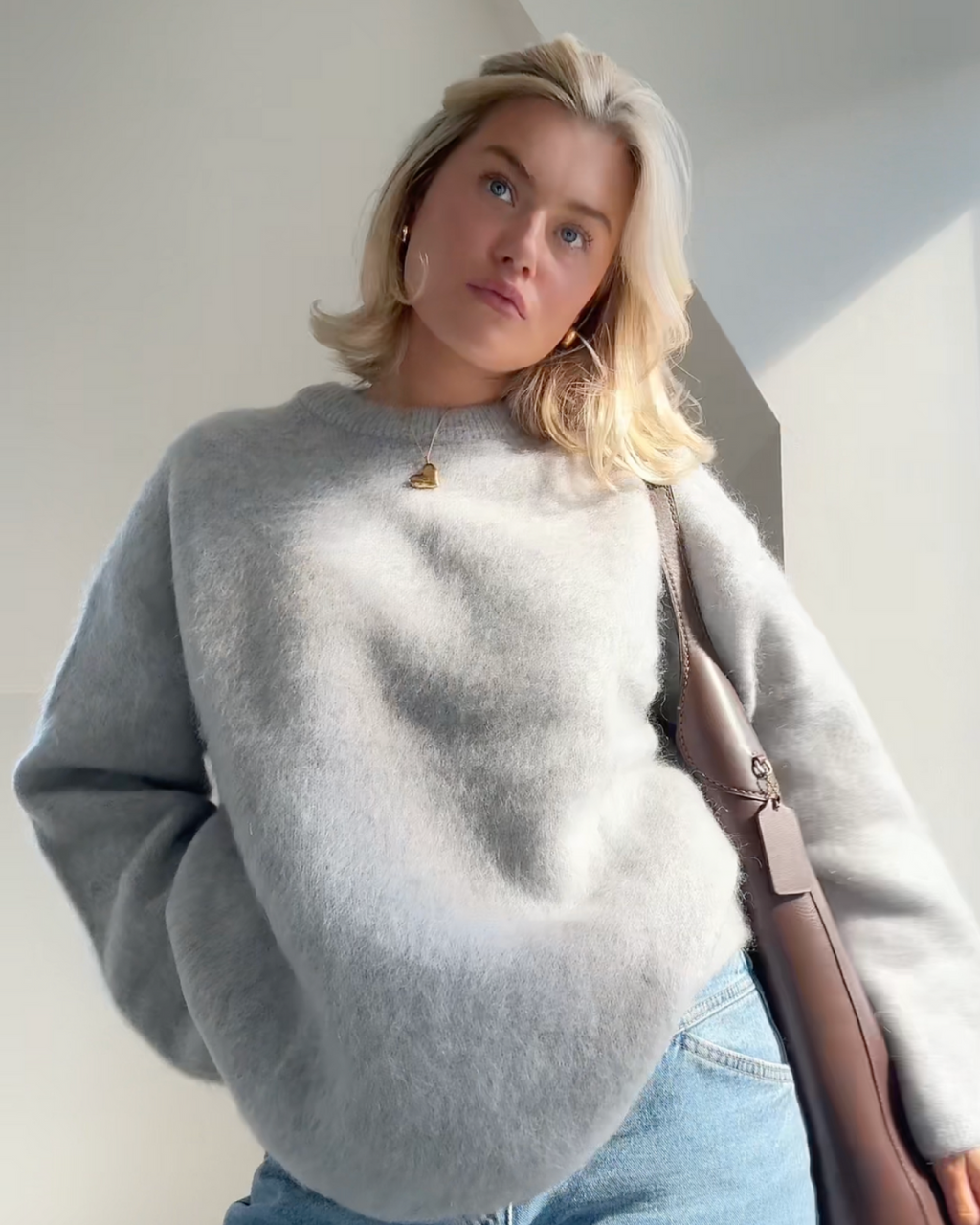 GR | Mohair blend pullover with round neck