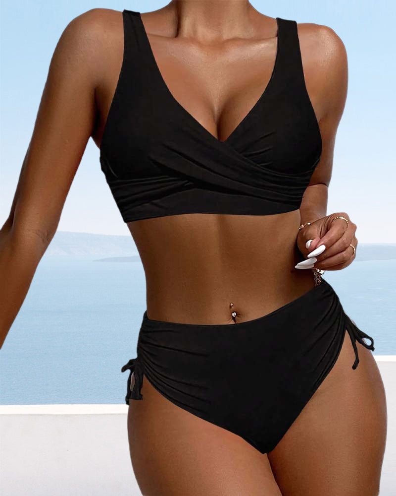 GR bikini swimsuit with drawstring and lacing at the back