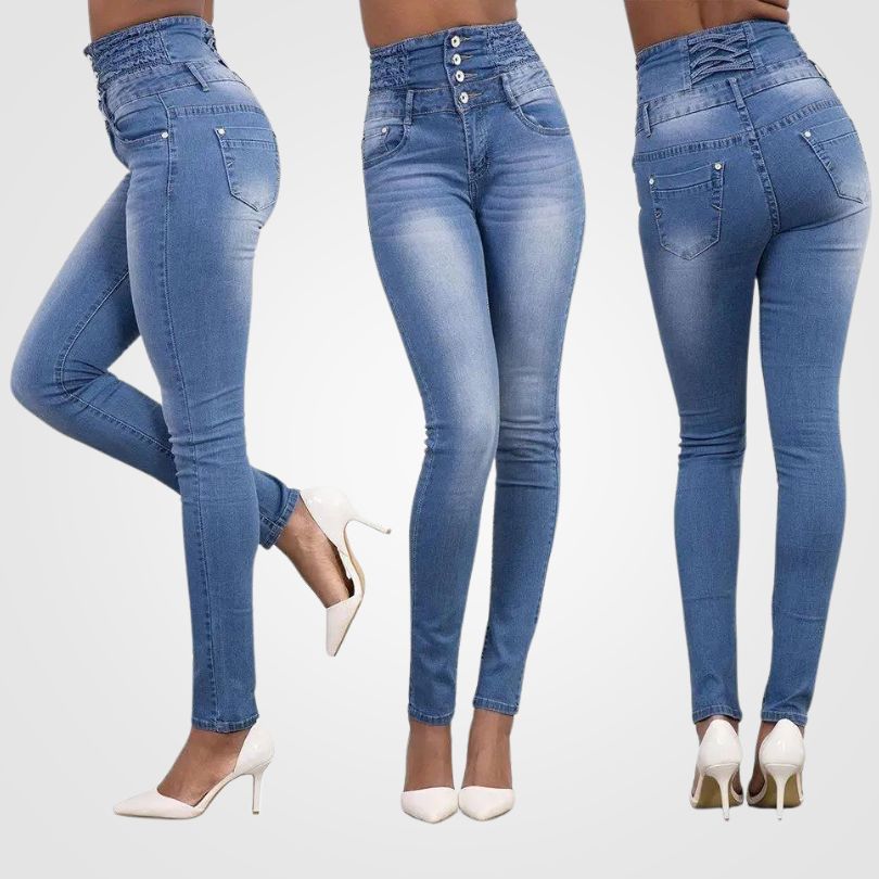 Comfortable high-waisted jeans