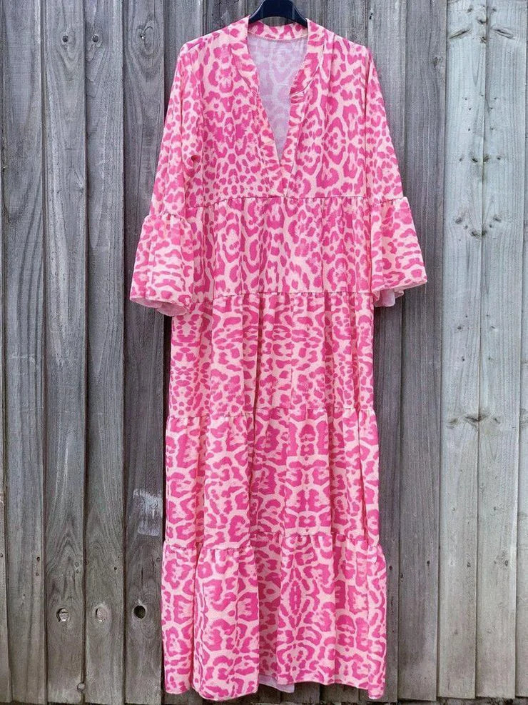GR | Stylish summer dress with leopard print