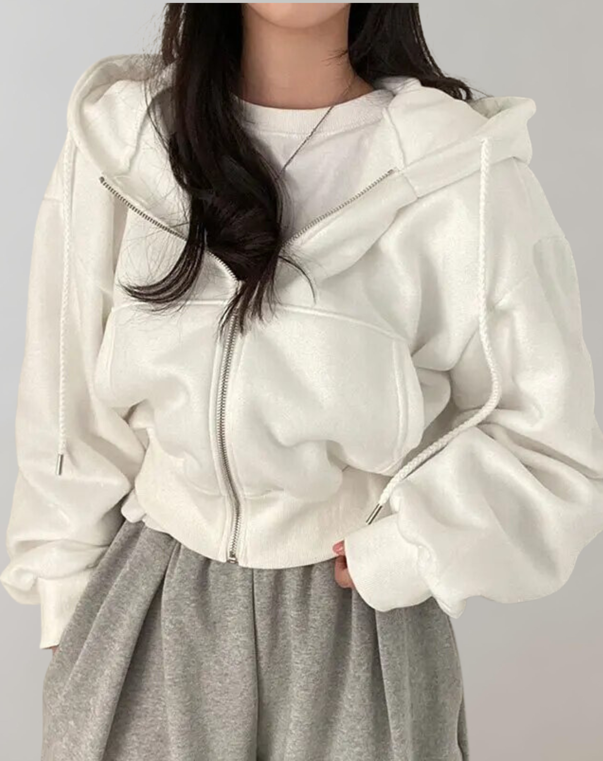 GR - Women's Solid Hooded Sweatshirt