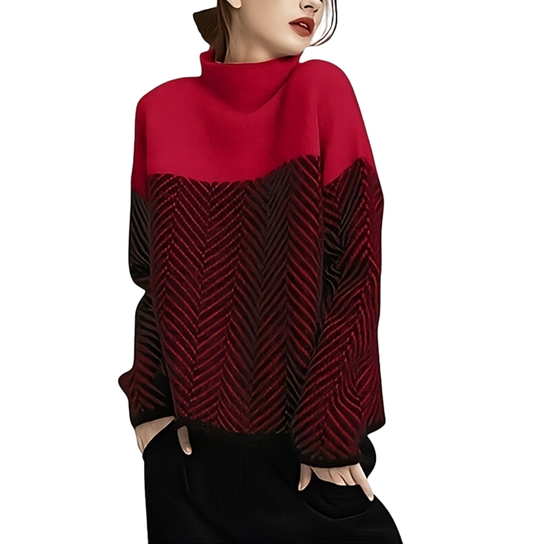 GR | Eleganter Wollrollkragenpullover für Damen - Stilvoller und wärmer Pullover
