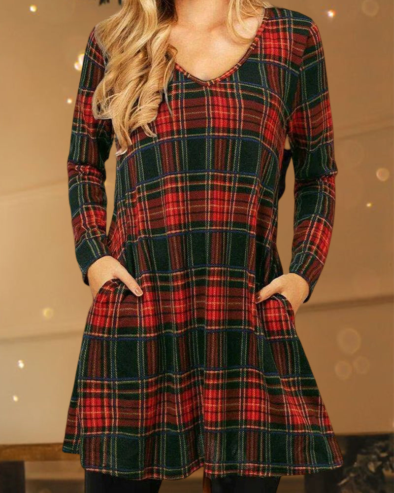 GR | Relaxed Vibes Checkered Loose Dress