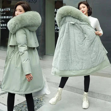 Winter jacket with fur collar