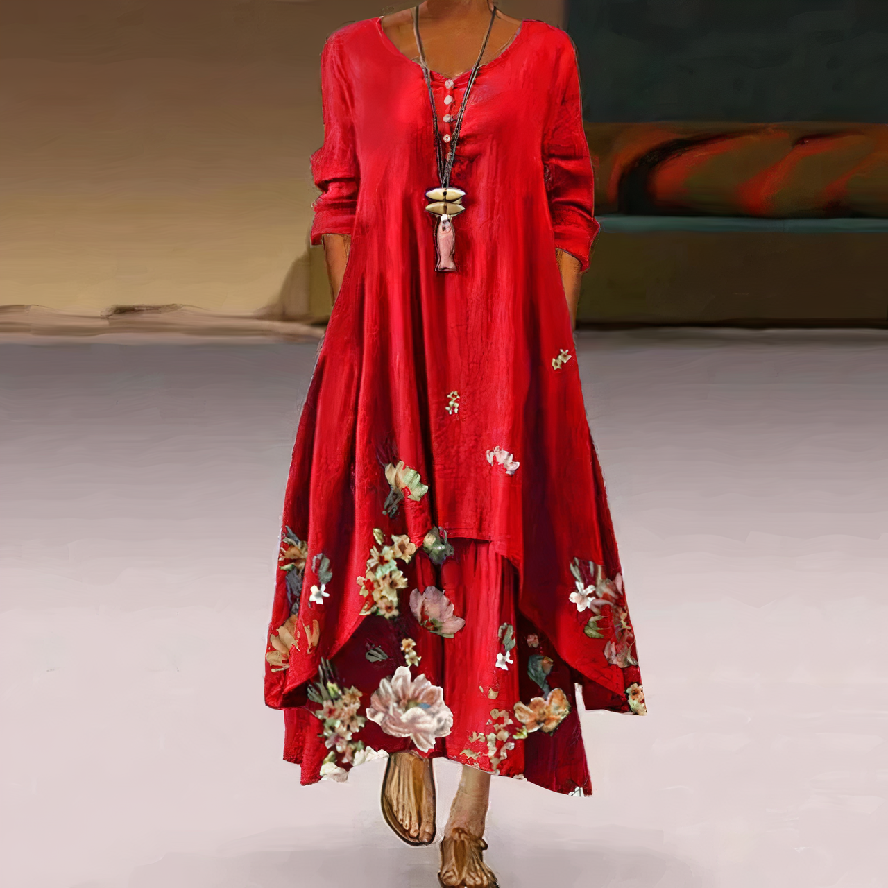 GR | Elegantes Baumwollkleid Modisch