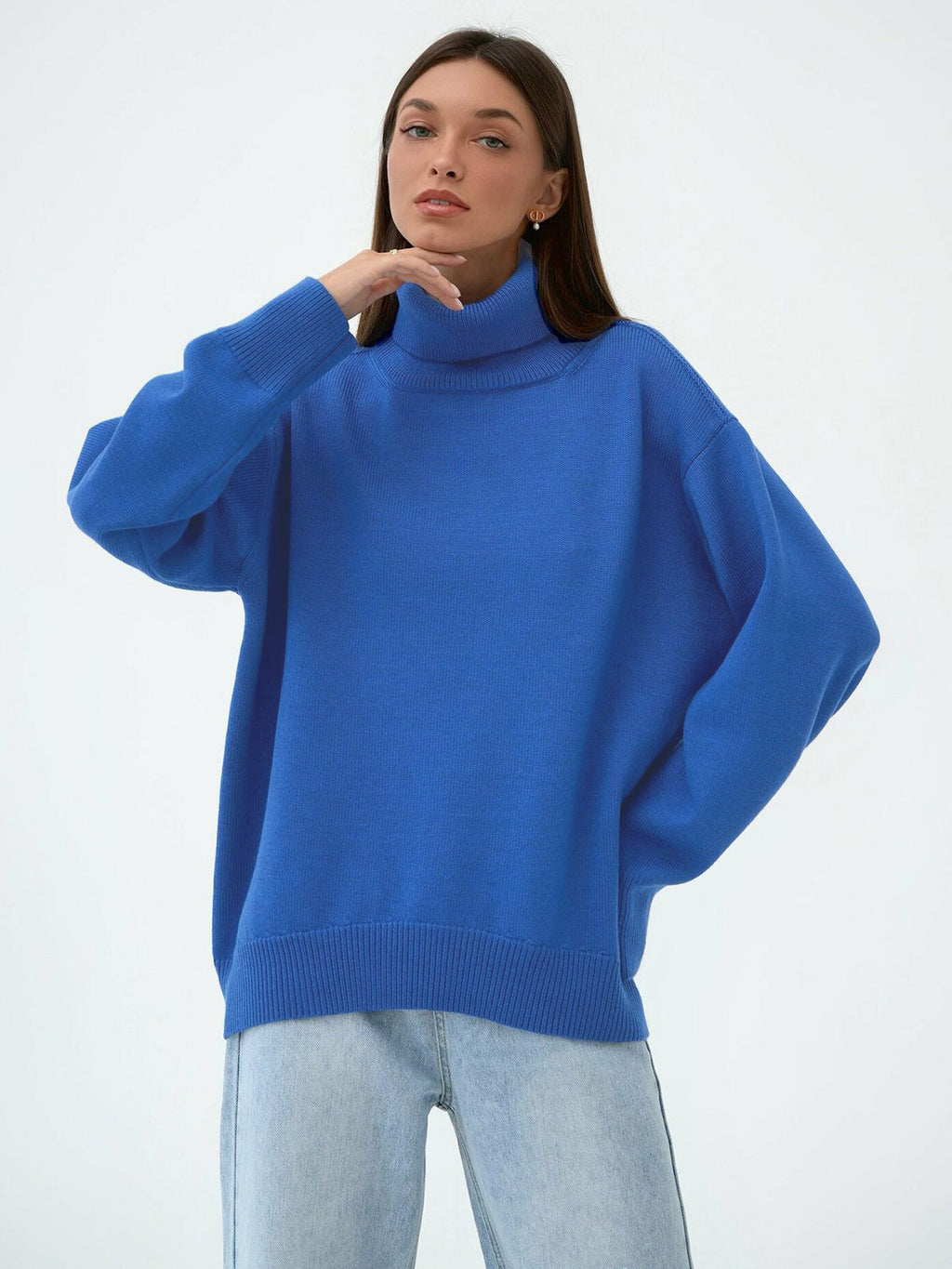 GR | Lieblicher Winter Hoher Kragen Pullover