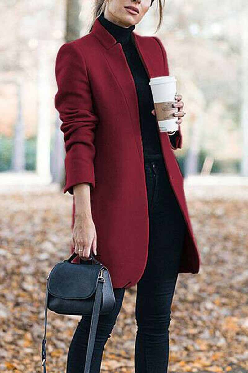 GR - Elegant coat with stand-up collar