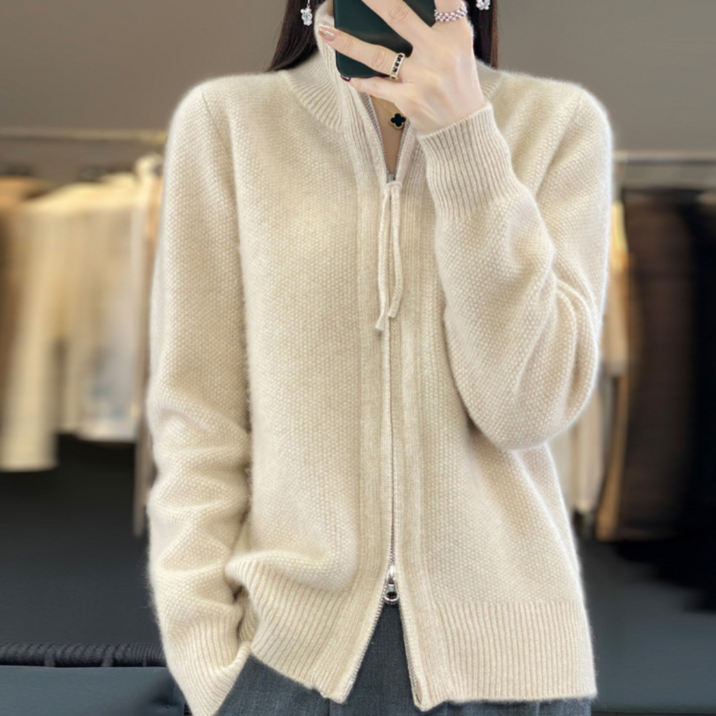 GR | Elegant and comfortable zip-up cardigan
