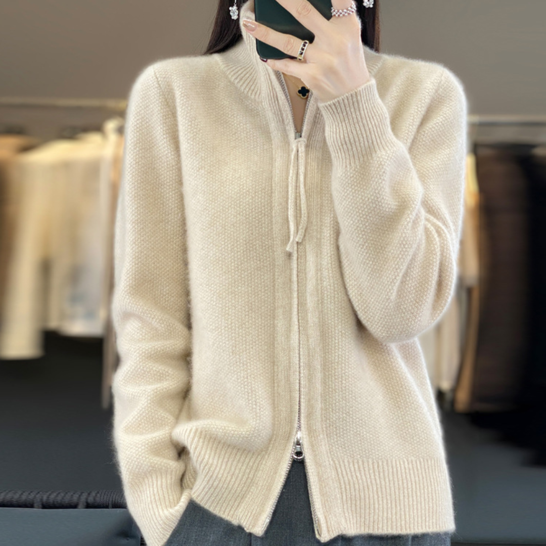 GR | Elegant and comfortable zip-up cardigan