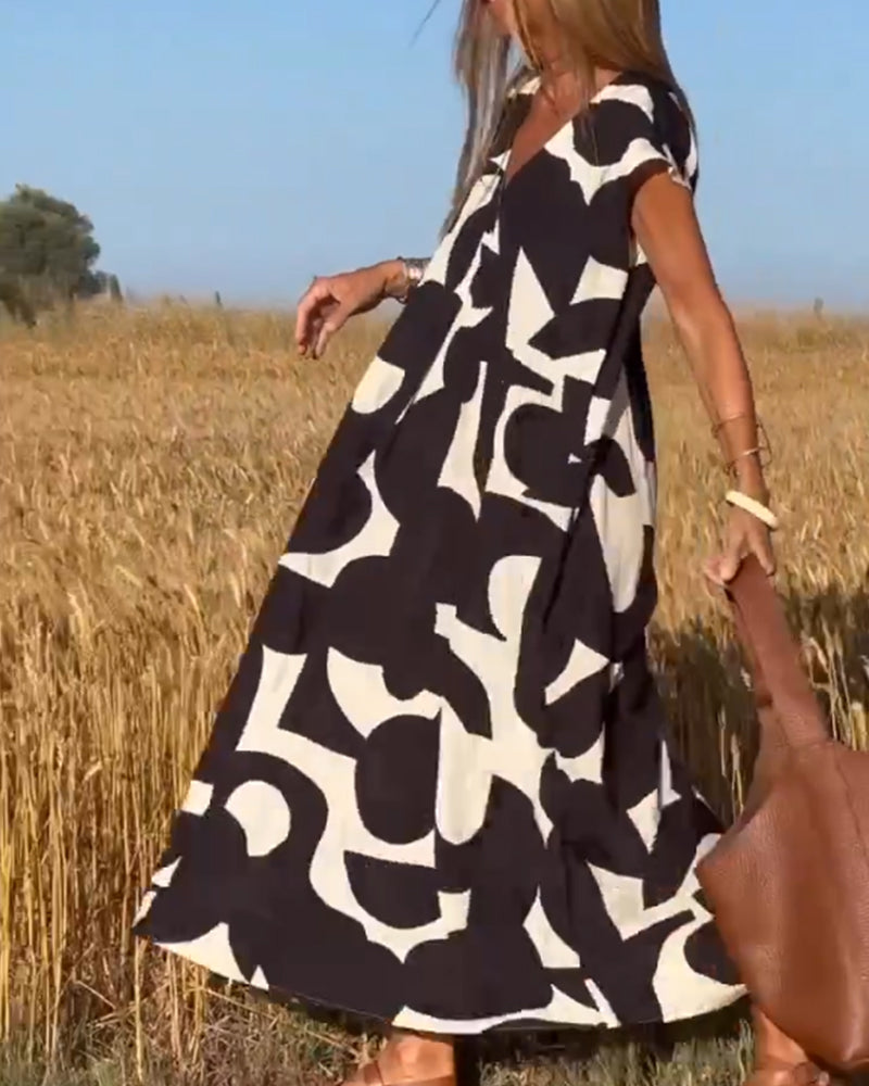 GR | Women's Printed Long Dress 