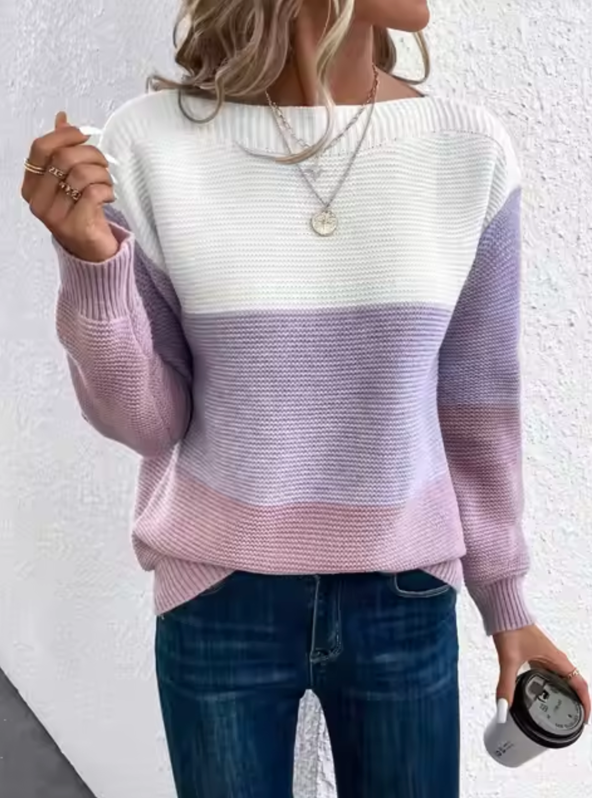 GR | Tricolor knit sweater