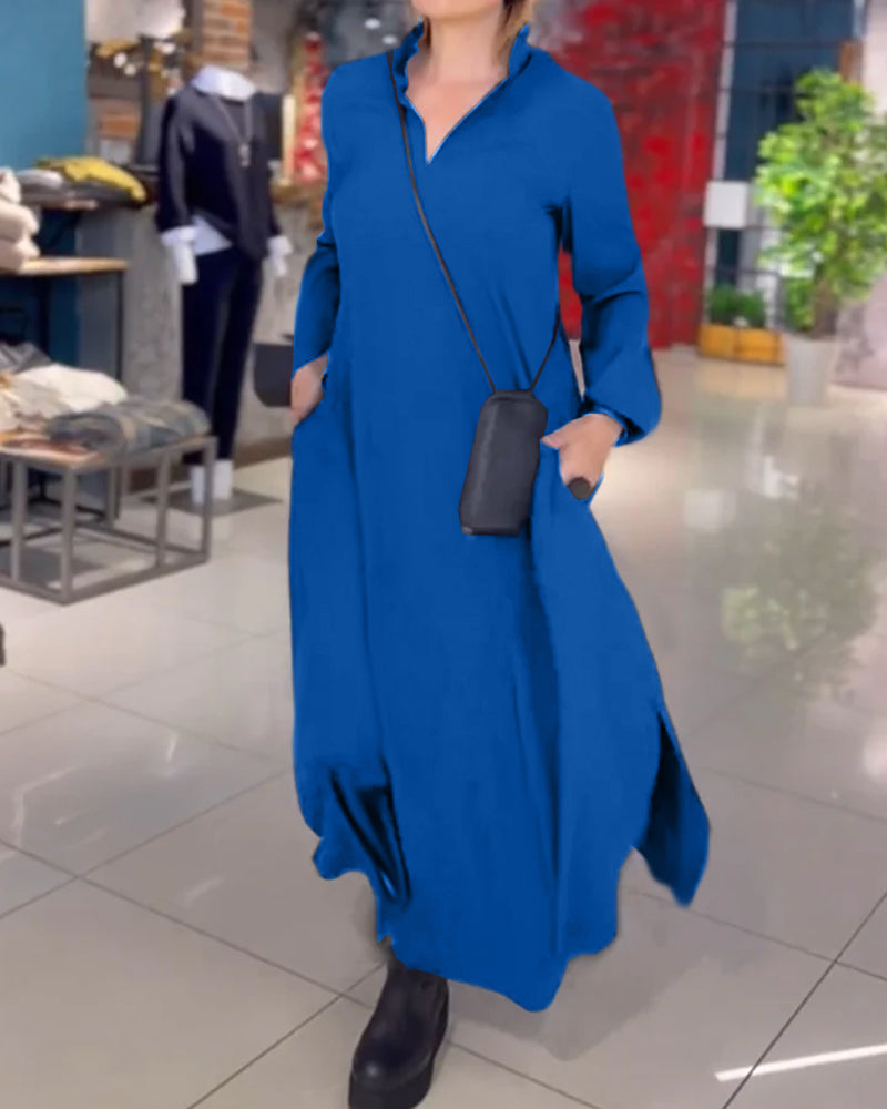GR long dress with side slit 