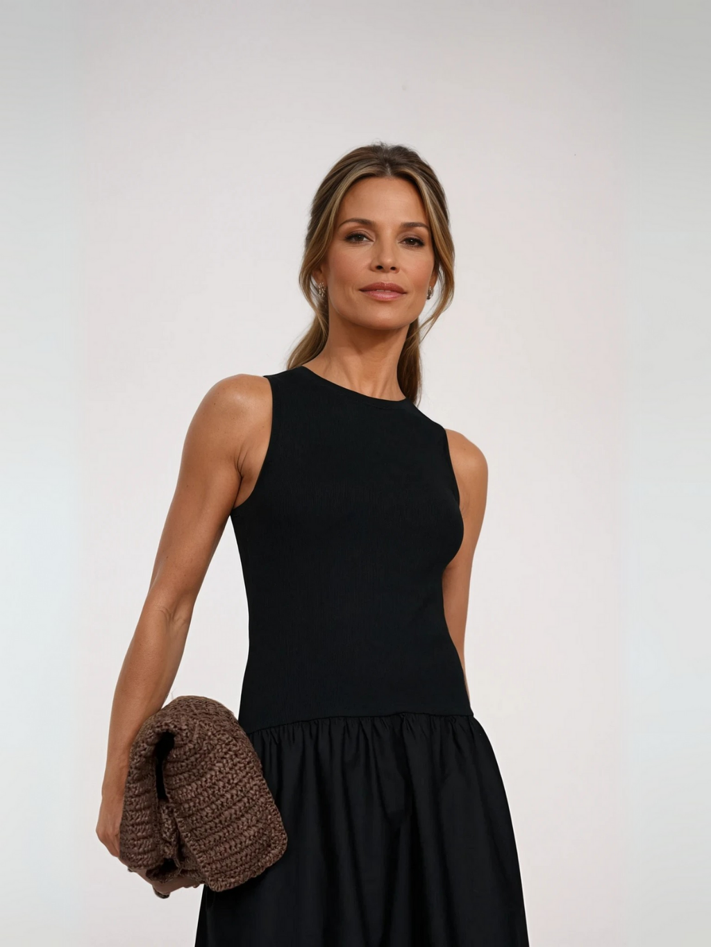 GR | Neck Casual Stitching Vest Dress