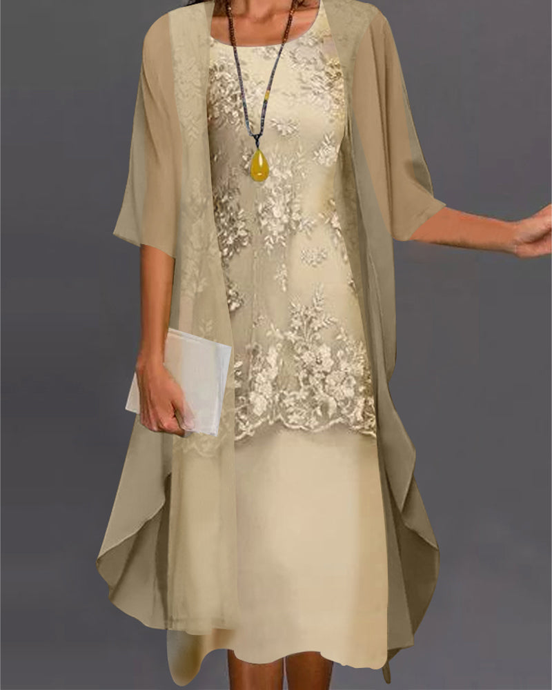 GR | Zweiteiliges Chiffon Kleid