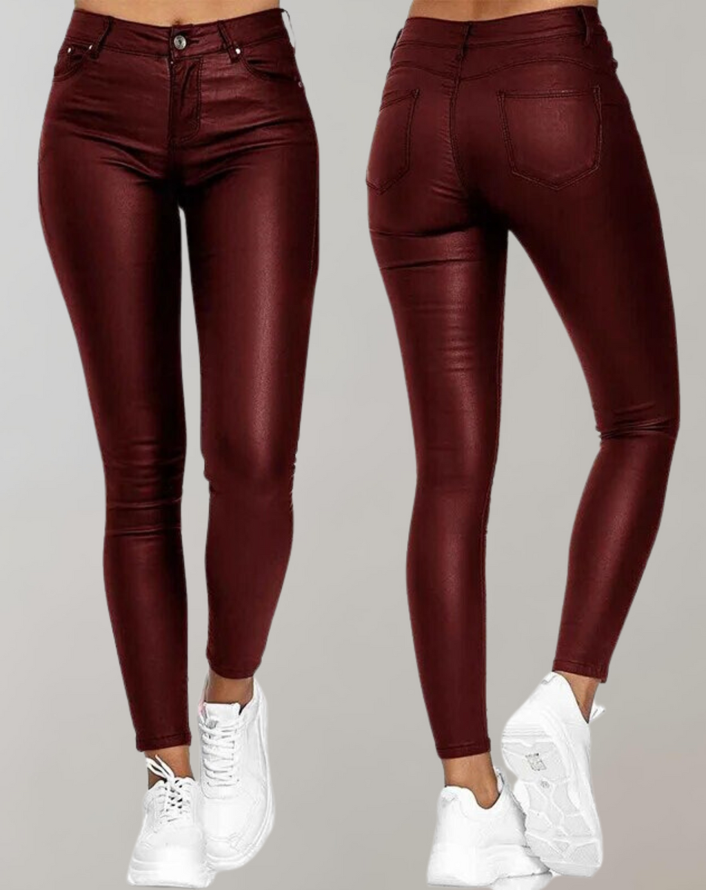 GR - Damen PU-Lederhose Schwarze