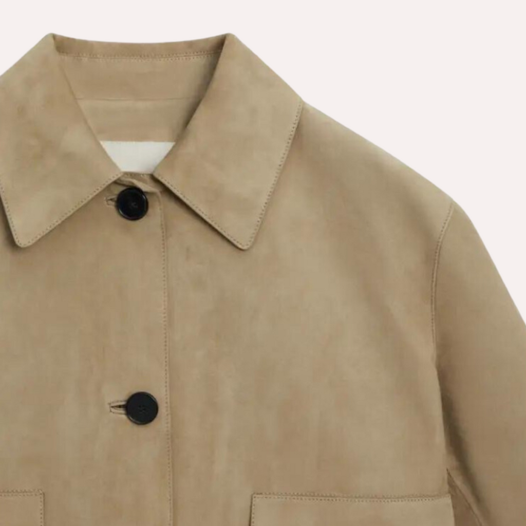 GR | Beige leather jacket