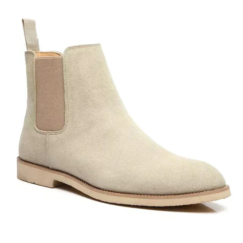 GR | Luxury Calf Suede Chelsea Boots with Leather Insole