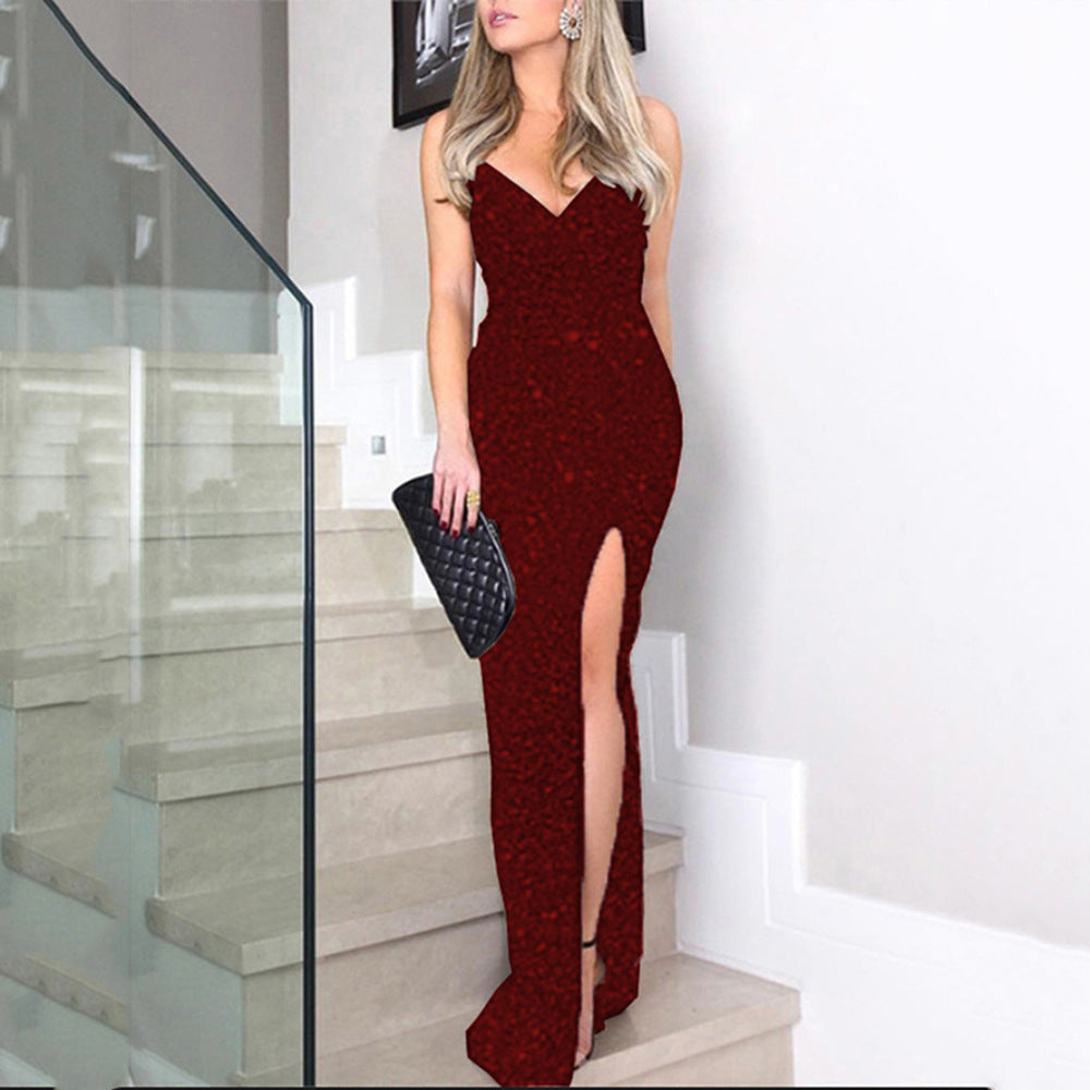 GR | Eleganter Look - Geteiltes Pailletten-Kleid