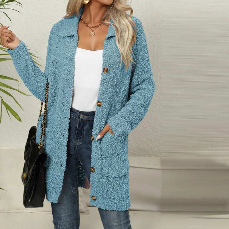 GR | Lässiger Einfarbiger Cardigan