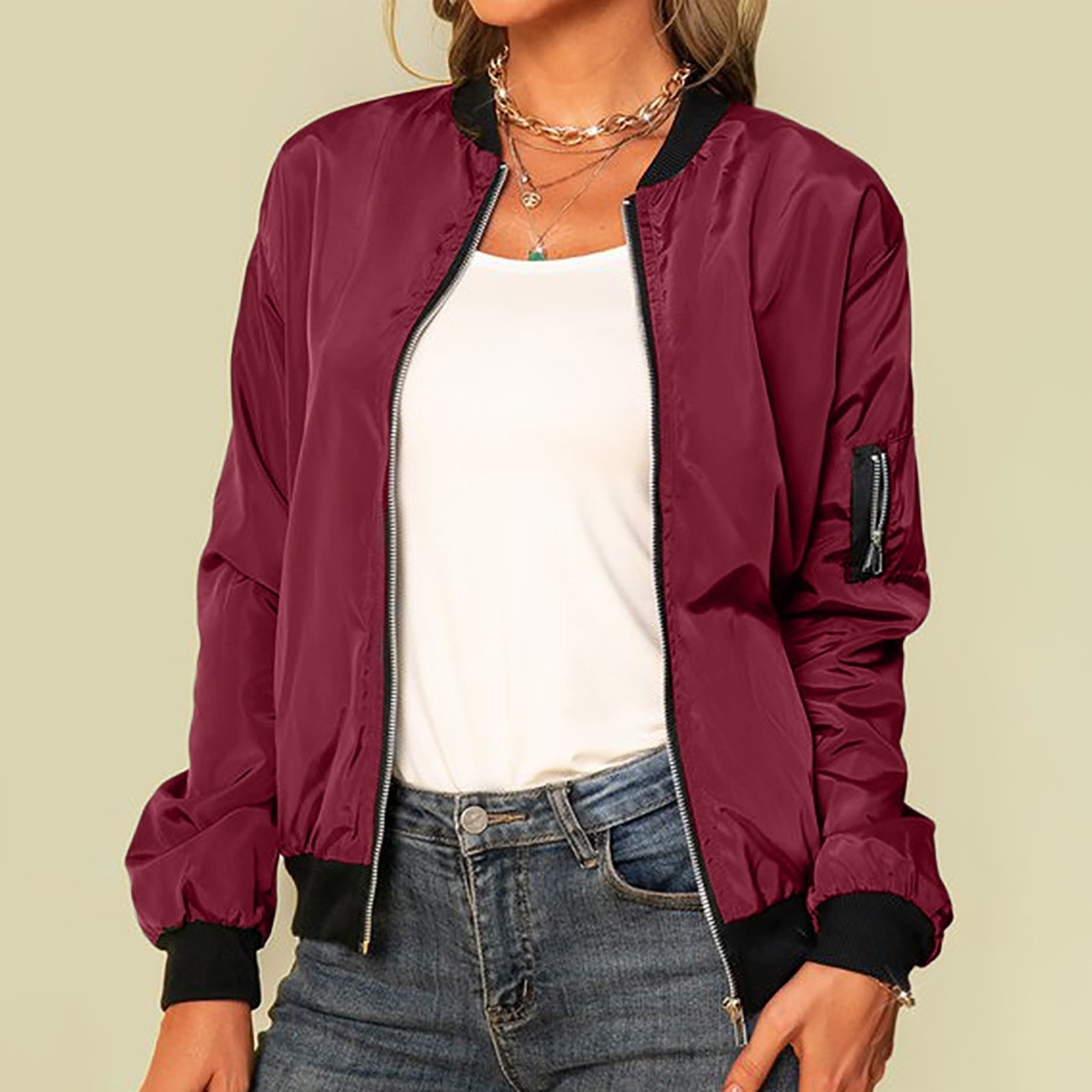 GR | Classic Casual Bomber Jacket Women's