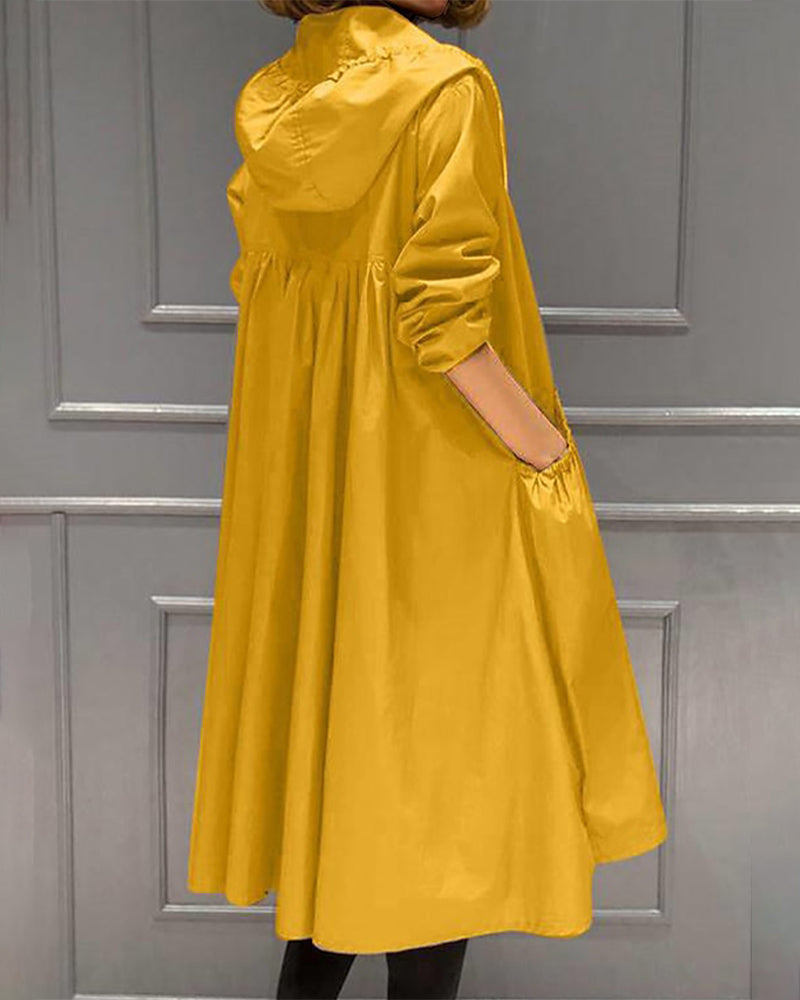 GR | Waterproof Long Trench Coat With