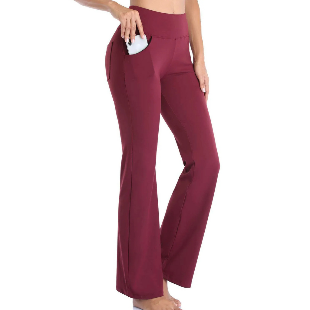 GR | Sporty flared trousers with high waist