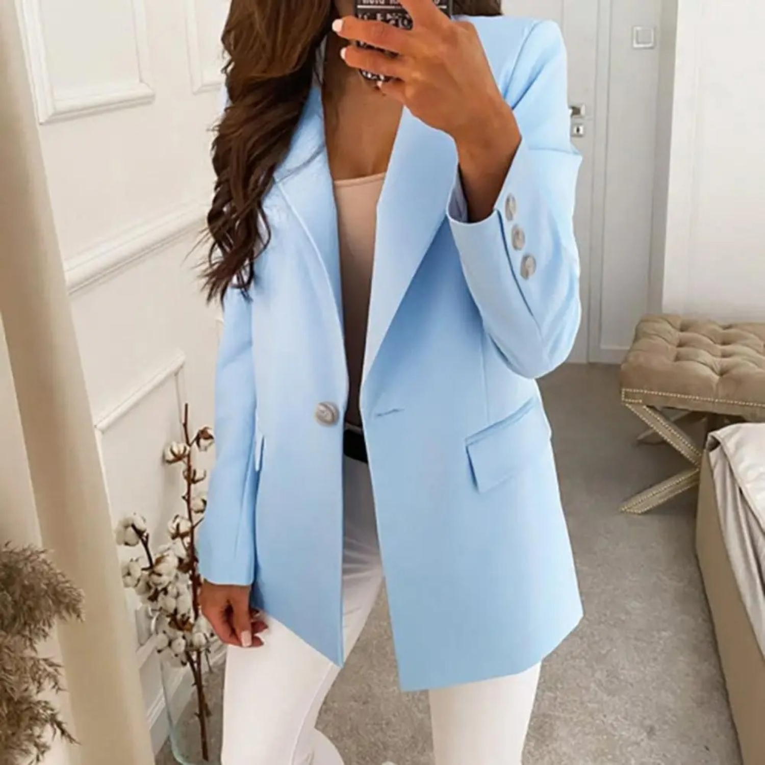 GR – Solid color women's blazer