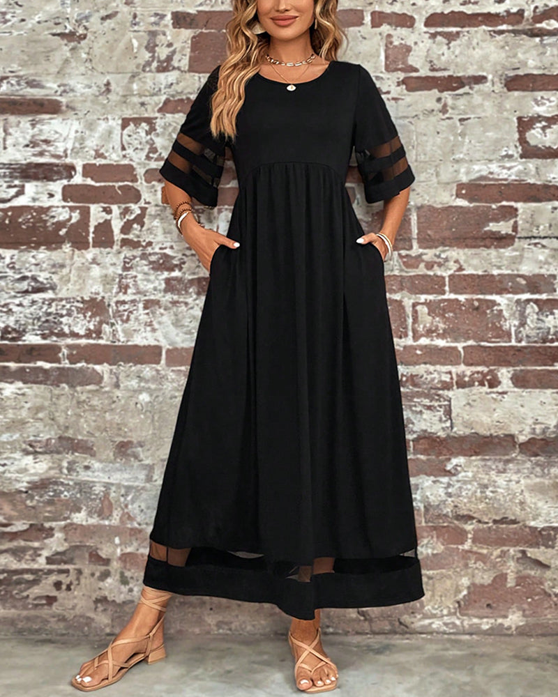 GR | Elegant dress with a round neckline
