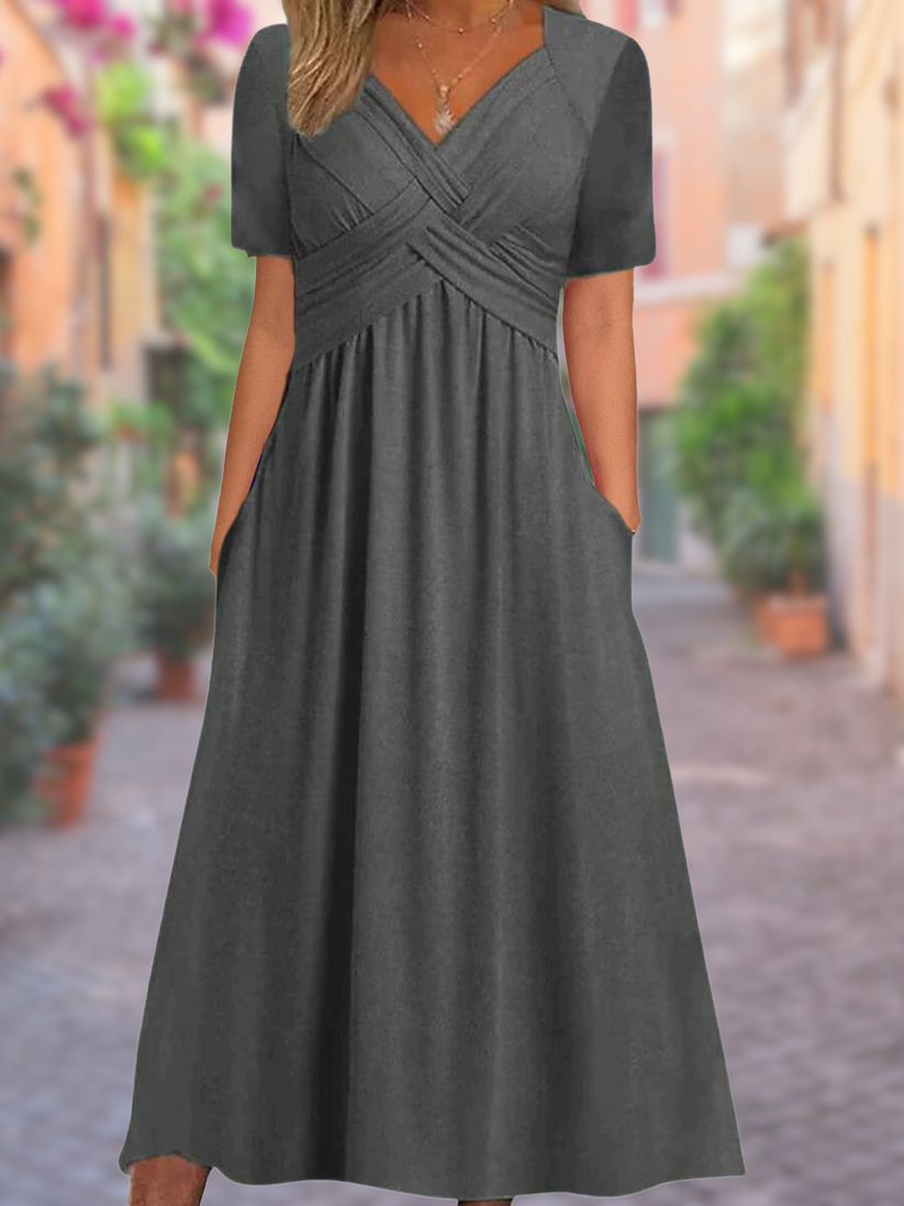 GR | Sommerkleid Mit V-ausschnitt