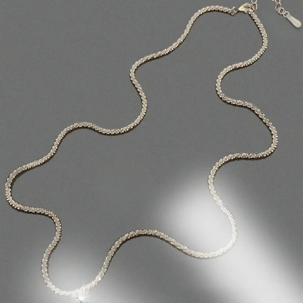 GR | 925 Sterling Silver Cross Zircon Necklace