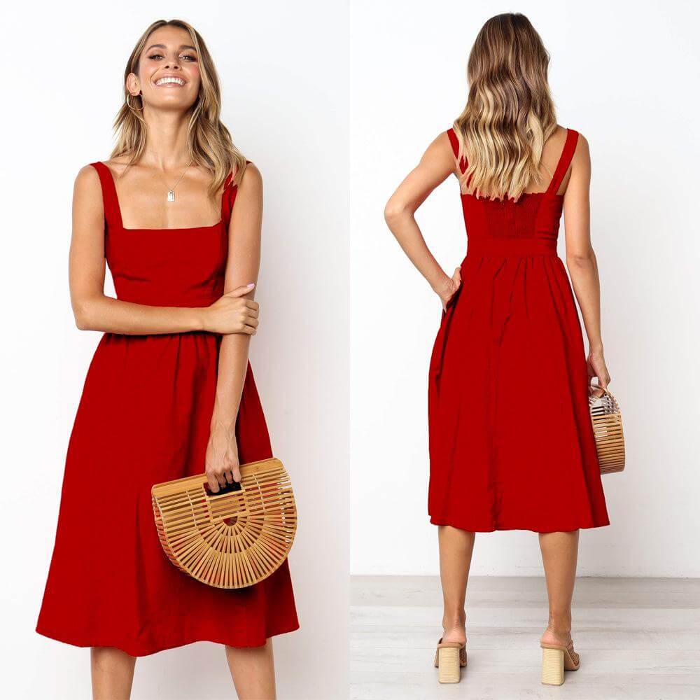GR | Party Solid Color Dress
