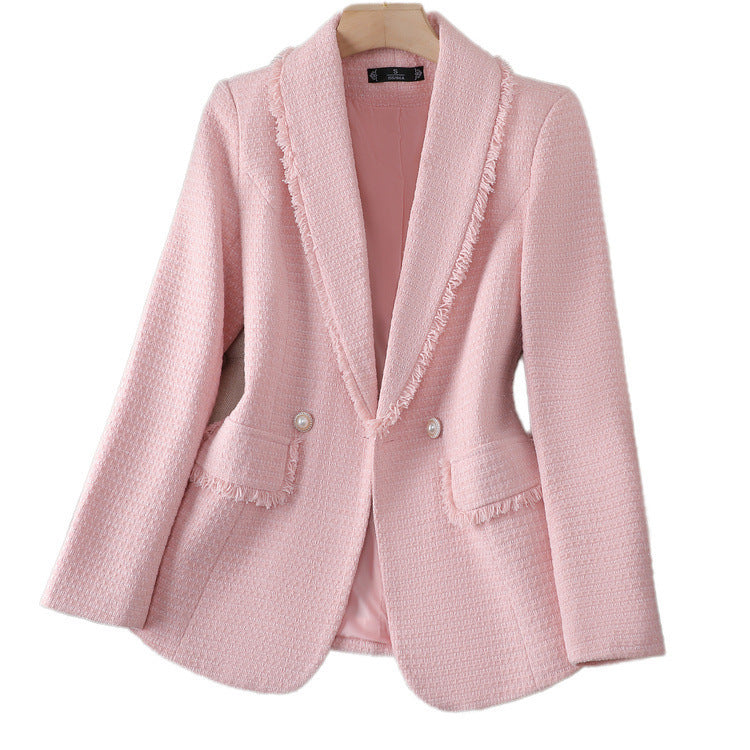 GR Tweed coat in classic white