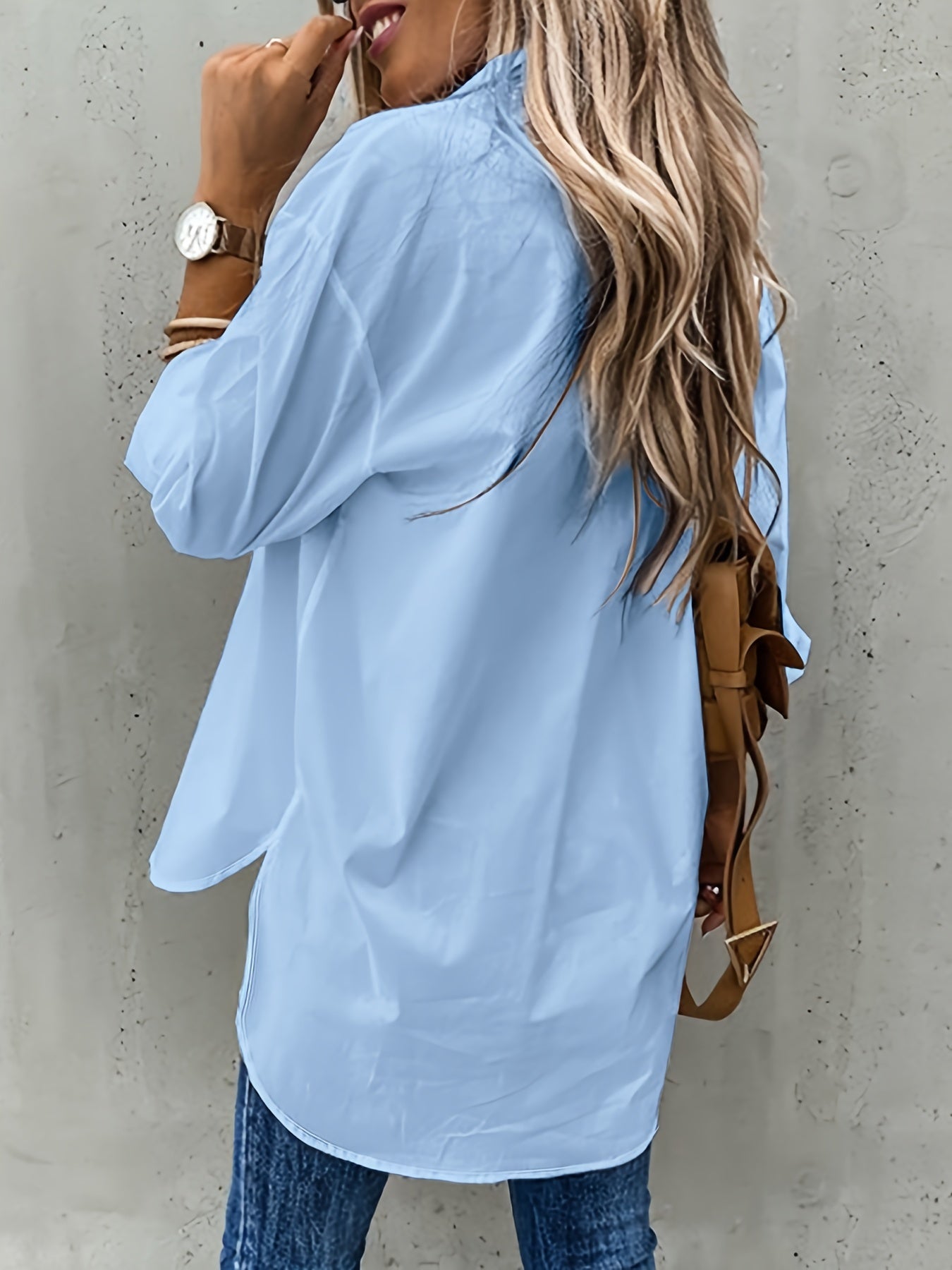 GR | Women's sleeveless lapel collar shirt