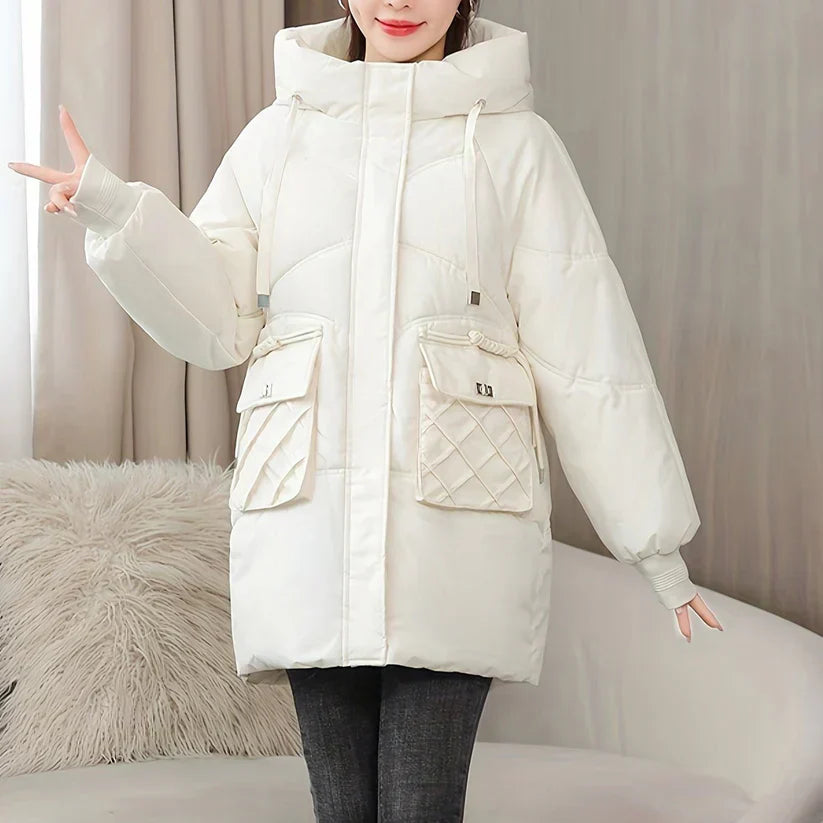 GR | Stylish Winter Casual Long Puffer Jacket for Women