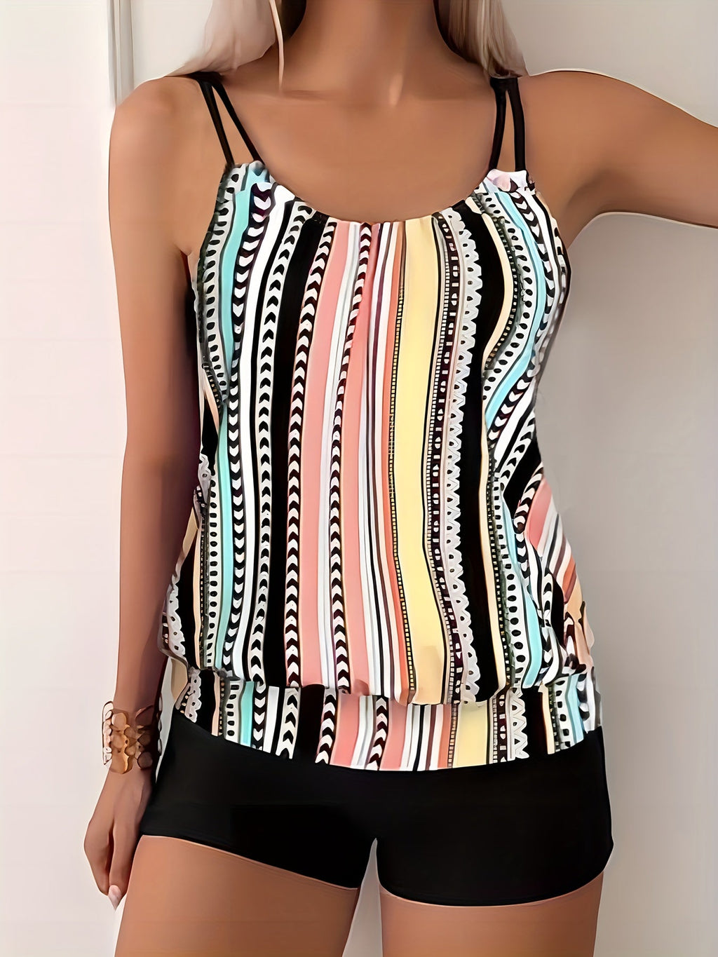GR | Tankini set with stripes and dots