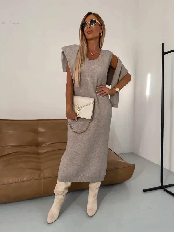 GR | Stretchkleid Mit Passendem Pullover