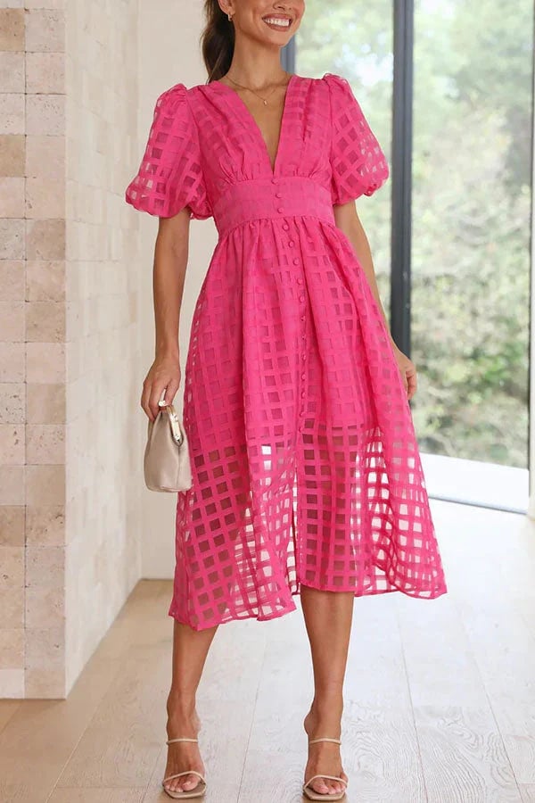 GR | Midikleid mit Puffärmeln