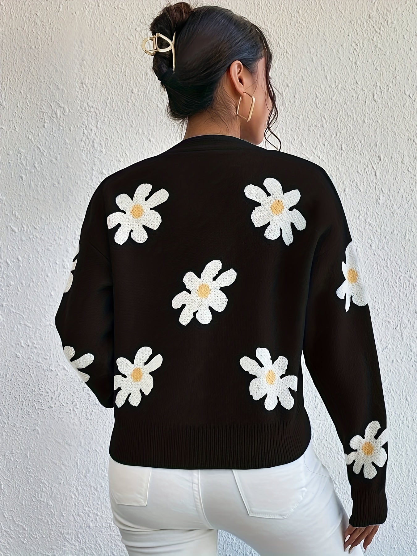GR | mit Blumenmuster und langen Ärmeln Für Frauen