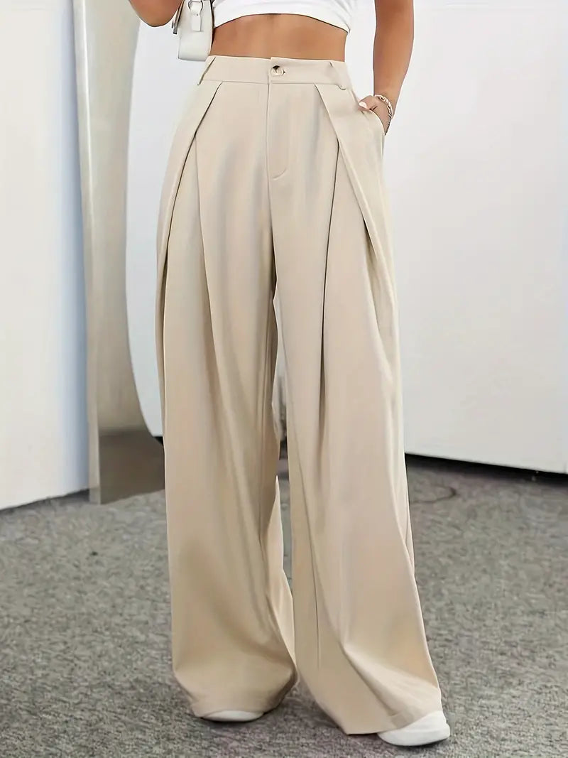 GR | Schicke Herbst Hohe Taille Plissee Hose für Frauen
